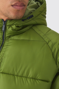 Veste matelassée pour homme de couleur vert olive très demandée, légère, à capuche, manteau d'hiver coupe-vent et isolé, vêtements d'extérieur chauds pour homme - Product Image 6