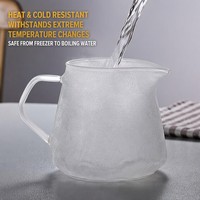Ensemble de cafetière à filtre en verre borosilicate, filtre à café réutilisable avec base en bois, 300 ml, 600 ml, pour la maison et le bureau