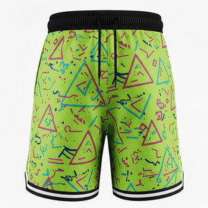 Shorts d'entraînement décontractés pour hommes en satin respirant, imprimés par transfert thermique, écologiques, séchage rapide, légers, performance optimale - Product Image 1