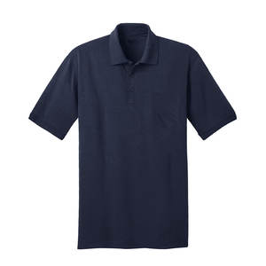 Camiseta Polo de Algodón Bordada para Hombre con Bolsillo Protector contra Rozaduras, Camiseta Polo de Manga Corta con Bolsillo, Camiseta Polo de Mezcla de Jersey - Product Image 4