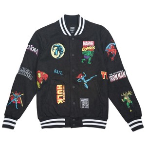 Chaquetas Varsity Personalizadas al por Mayor con su Propio Diseño en Blanco y Negro para Hombre, Mangas Largas, Bordado, Chaqueta Varsity de Béisbol para Hombre - Product Image 1