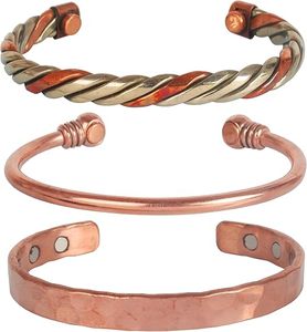 กำไลข้อมือบำบัดตามธรรมชาติ เครื่องประดับอายุรเวท กำไลทองแดงสำหรับผู้ชายและผู้หญิง กำไลทองแดงทำมือ กำไลทองแดงตอกลาย - Product Image 4