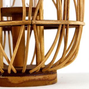 Pantalla de linterna de vela con marco de ratán de estilo rústico para decoración de jardín y eventos - Product Image 3
