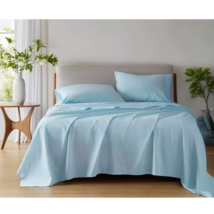 Fournisseur direct d'usine, draps de lit en coton 100% uni, taille King, pour un usage quotidien à la maison et à l'hôtel, disponibles à un prix abordable - Product Image 1