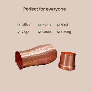 Jarra de Cobre Hecha a Mano con Tapa, Diseño Ecológico, Gran Capacidad para Uso en Interiores y Exteriores, Enfría el Agua Naturalmente y Mejora el Sabor - Product Image 4