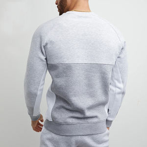 สเวตเตอร์คอกลมสำหรับผู้ชายกางเกงวิ่งแบบสั่งตัดผ้าคอตตอนผสม - Product Image 5