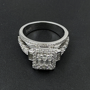 Anillos de Moissanita con Corte Brillante de Diamante Cultivado en Laboratorio, Estilo Cubano Hip Hop, Joyería Fina de Oro de 14K para Mujer, a la Moda y Populares, con Certificación IGI - Product Image 2