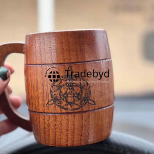 Tasse en bois réutilisable de qualité supérieure pour usage quotidien et événements spéciaux par Tradebyd - Product Image 1