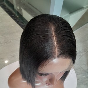 วิกผมบ๊อบวิกผมลูกไม้ไร้กาว5*5เส้นวิกผมมนุษย์บริสุทธิ์แบบ HD โปร่งใสสำหรับผู้หญิงผิวดำ - Product Image 4