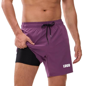 Double Layer Men's <b>Hybrid</b> <b>Shorts</b> 100% Polyester Double-Layer Gym Mesh <b>Shorts</b> Custom Graphic Comfort Elastic Mid-Waistband - Product Image 5