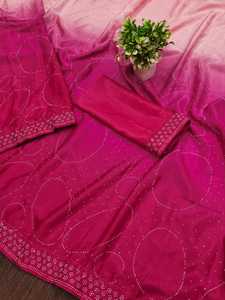 女性の新しいクルタデザイン結婚披露宴のためのサリーインドの服夏の冬のシフォン芝生スーツ機会のための - Product Image 6