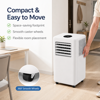 Climatiseur portable compact 5000 BTU avec télécommande, réfrigérant R290, classe A en termes d'efficacité énergétique, pour la maison
