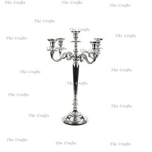 Metal <b>Gold</b> Polished <b>Candelabra</b> With Flower Bowl Customized Size And Shape <b>Candelabra</b> For Wedding Event Use - Product Image 5