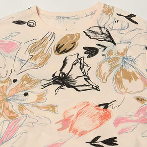 T-shirt vintage à manches courtes en coton 100% de qualité supérieure, coupe classique, tricoté, col en V personnalisé, bordure contrastée, poids lourd, pour homme - Product Image 5