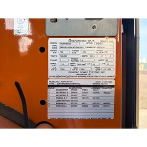Groupe électrogène diesel industriel triphasé d'occasion 180 kW 120/208 V, résistant aux intempéries, pour alimentation de secours commerciale - Product Image 5