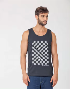 ที่กําหนดเองขายส่งผู้ชายกีฬาเสื้อริบบิ้ดแห้งเร็วกีฬา Singlet ออกกําลังกายผ้าฝ้ายกล้ามเนื้อบางพอดีเสื้อกล้ามยางติดตั้ง - Product Image 1