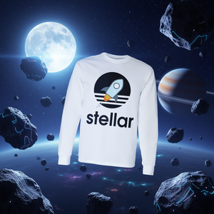Camiseta de Manga Larga Stellar Lumens XLM to the Moon para Fanáticos de Blockchain, Ropa Promocional Premium - Product Image 3