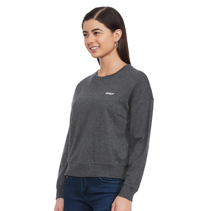 เสื้อสเวตเตอร์แขนยาวของผู้หญิงผ้าฝ้ายถักน้ำหนักเบาพิมพ์ลายสีพื้นไซส์ใหญ่พิเศษ100% ฤดูหนาว - Product Image 6