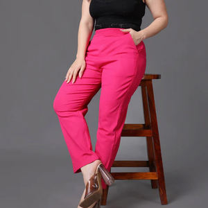 กางเกงเอวสูงผู้หญิงสีพื้น - Product Image 5