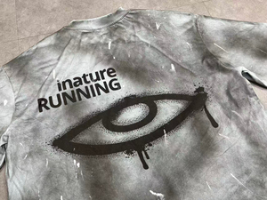 Wholesale Clothing Manufacturer Custom 100% Cotton Vintage Wash Dirty <b>Spray</b> Tee DTG Printing Oversized Tee for Men - Product Image 2