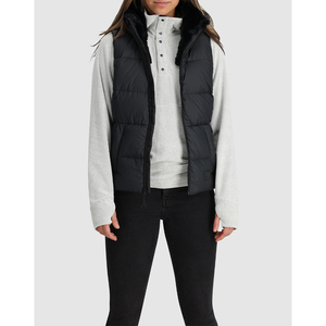 Chaleco Acolchado sin Mangas para Mujer, Diseño Nuevo, Color Sólido, Cálido, Transpirable, con Botones, Tejido de Poliéster/Algodón - Product Image 5