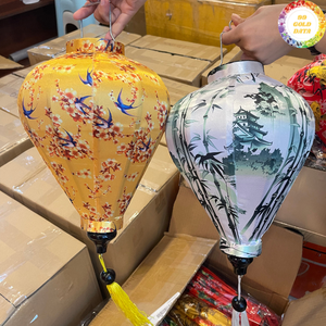 Lanterne en soie de bambou Hoi de haute qualité, traditionnelle vietnamienne, logo personnalisé, décoration de mariage, vente en gros - Product Image 4