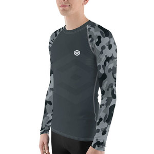 Personalizado mangas completas Rash Guard Color sólido hombres manga larga Rash Guard para Fitness Wear alto fabricante - Product Image 6