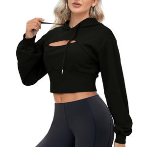 Fabrication professionnelle, qualité supérieure, design personnalisé, sweat-shirt court pour femme, décontracté, hiver, respirant, séchage rapide - Product Image 2