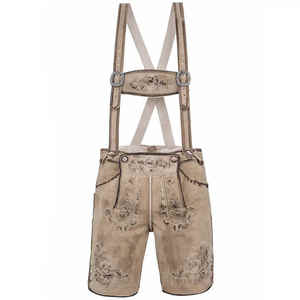Short Lederhosen bavarois OEM pour hommes en cuir ciré léger Oktoberfest tenue traditionnelle allemande au prix de gros - Product Image 2