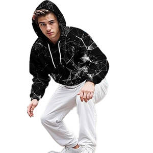 Sudadera con capucha lavada con tinte de Jersey de algodón 100% personalizada de la mejor calidad, ropa de calle, Sudadera con capucha de entrenamiento con patrón de impresión para invierno, triangulación de envíos - Product Image 3