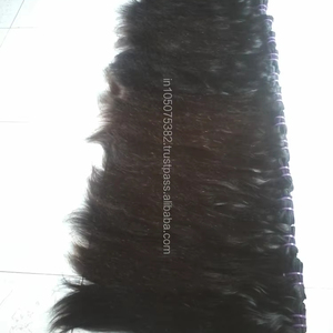 Trama de máquina de cabello humano Remy recto indio sin procesar para precios de fábrica - Product Image 1