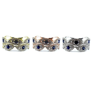Bague classique en or blanc de haute qualité avec saphir bleu royal et diamants, bagues en pierres précieuses pour femmes, or blanc 18 carats, mariage - Product Image 4