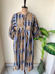 Vestido de algodón con estampado de bloque personalizado Vintage bohemio Floral largo Maxi vestido de algodón de Verano Indio étnico hecho a mano para mujer Idea de regalo - Product Image 6