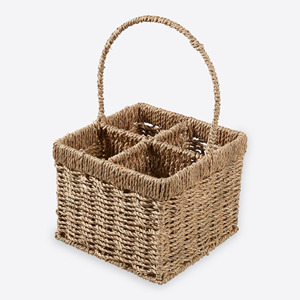 Produced in Vietnam natural seagrass utensil rack wholesale sea grass <b>cutlery</b> holder caddy - Product Image 1