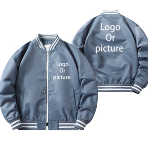 Chaqueta de vuelo Softshell ligera para hombre, con cuello levantado, con cremallera completa, informal, elegante, cortavientos de Golf para Primavera, teñida lisa - Product Image 5