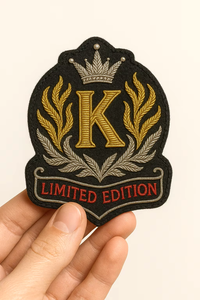 Custom Hand Embroidered Bullion Badge Custom Badge for Uniforms, Blazers, Fashion & Ceremonial Use | OEM Supplier - Product Image 4
