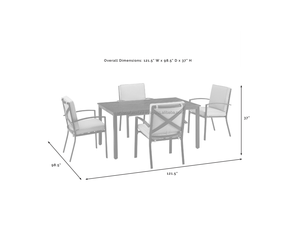 Ensemble de table à manger rectangulaire moderne en fonte avec chaises de jardin confortables pour parc, appartement, extérieur, villa, hôtel, cour et salon - Product Image 3