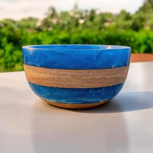 Bol en résine en bois fabriqué à la main pour la vaisselle et la décoration élégantes - Product Image 6