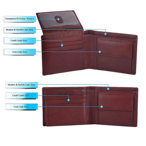 Vente directe d'usine super mince en cuir Pu mini portefeuille de cartes magiques avec logo personnalisé portefeuille pour hommes personnalisé avec service OEM - Product Image 3