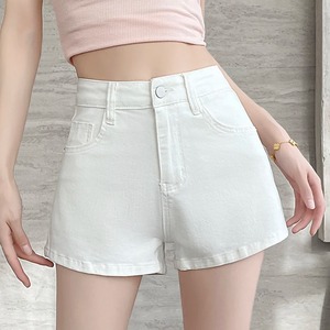 shorts for women summer new straight <b>leg</b> denim shorts for women with holes women personality rough edges street hot pants - Product Image 3