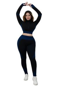 Ensemble de yoga pour femmes de haute qualité, séchage rapide et respirant, design de logo personnalisé, motif uni, taille plus, nouvelle sortie - Product Image 6