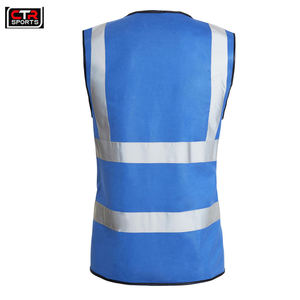 Chaleco reflectante de alta visibilidad personalizado al por mayor, chaleco de seguridad al aire libre para construcción, bolsillos, ropa reflectante sin mangas, logotipo personalizado - Product Image 5