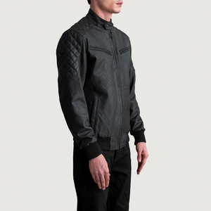 แจ็กเก็ตหนังผู้ชายอบอุ่นในฤดูหนาวสไตล์นักขี่ผ้าแคนวาสแฟชั่นสตรีทแจ็คเก็ตระบายอากาศ - Product Image 5