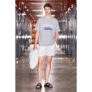 T-shirt à col rond pour homme GRIMELANGE WONTON, 100% coton biologique, imprimé, coupe classique - Product Image 2