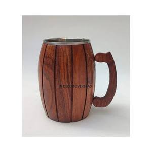 Tasse en bois de qualité supérieure très demandée pour boire du café, du thé et de la bière Accessoires de boissons Événements Fournitures de mariage - Product Image 4