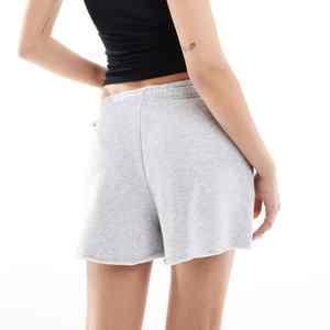 Shorts de bain personnalisés en gros avec logo imprimé DTF, taille élastique pour femmes, séchage rapide, respirant, 100% coton molletonné, streetwear sportif - Product Image 2