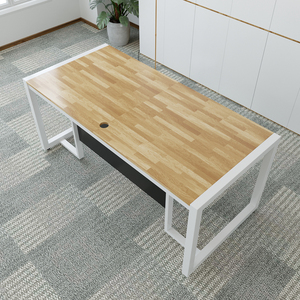 Executive Minimalist <b>Work</b> <b>Desk</b> 80x160cm Rubber Wood with T-shaped Iron Legs-BGD68044 - Product Image 5