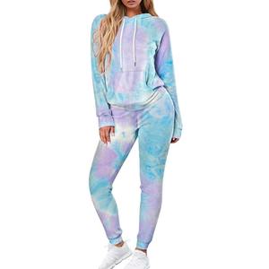 Ensemble d'entraînement pour femmes Survêtement deux pièces avec sweat à capuche élégant et joggeurs pour l'entraînement ou la mode - Product Image 1