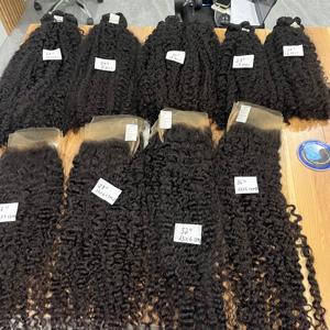 Extensions de cheveux humains vietnamiens Super Double Drawn Couleur naturelle Trames combinées naturelles HD Dentelle frontale assortie pour une grosse commande - Product Image 4