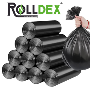 Venta al por mayor personalizado impreso negro PE biodegradable bolsas con cremallera de alta resistencia PVC y PET hogar basura rollo bolsas de basura - Product Image 6